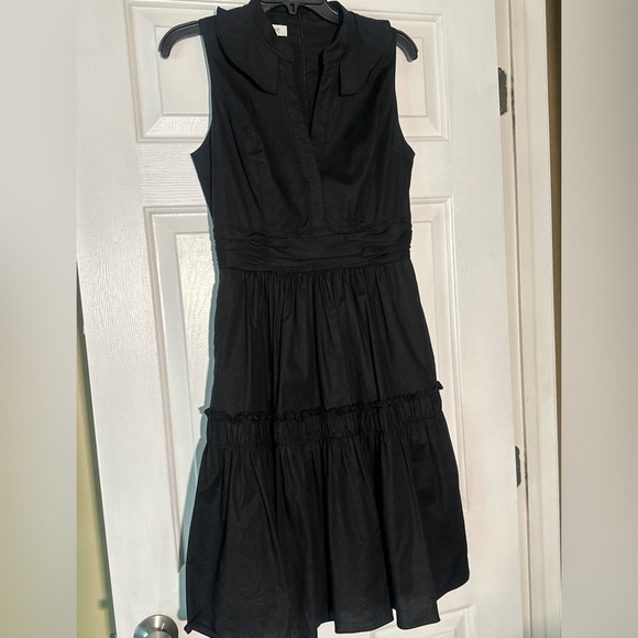 Kay Unger Dresses & Skirts - Kay Unger black cotton poplin dress with ruffles, size 4
